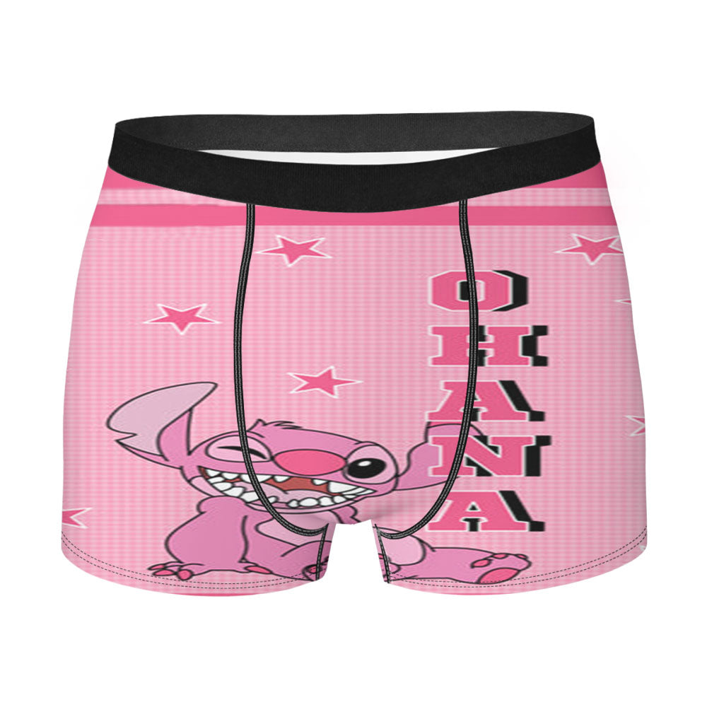 Pink Alien Ohana Men'S Boxer Briefs