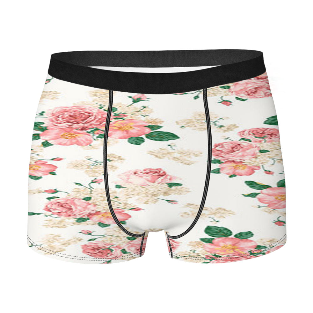 Pink Carnations Floral Men'S Boxer Briefs