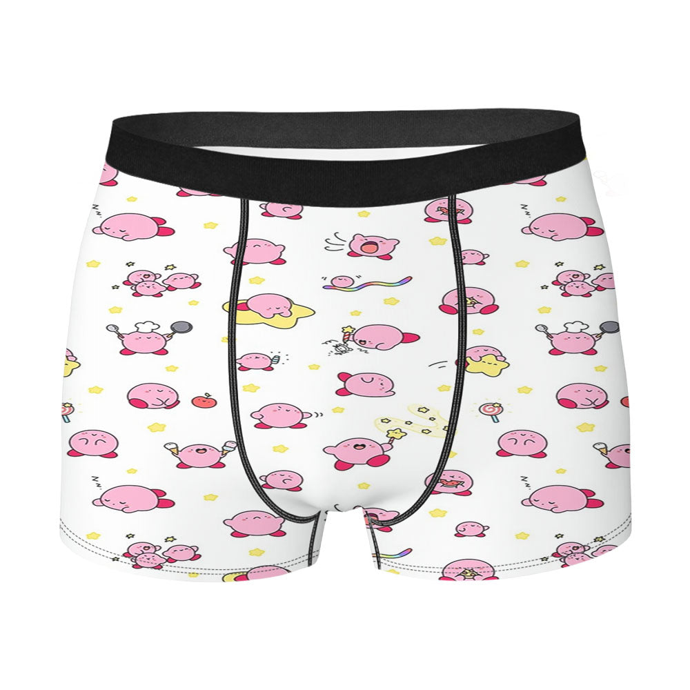 Pink Kirby Cartoon Pattern Men'S Boxer Briefs