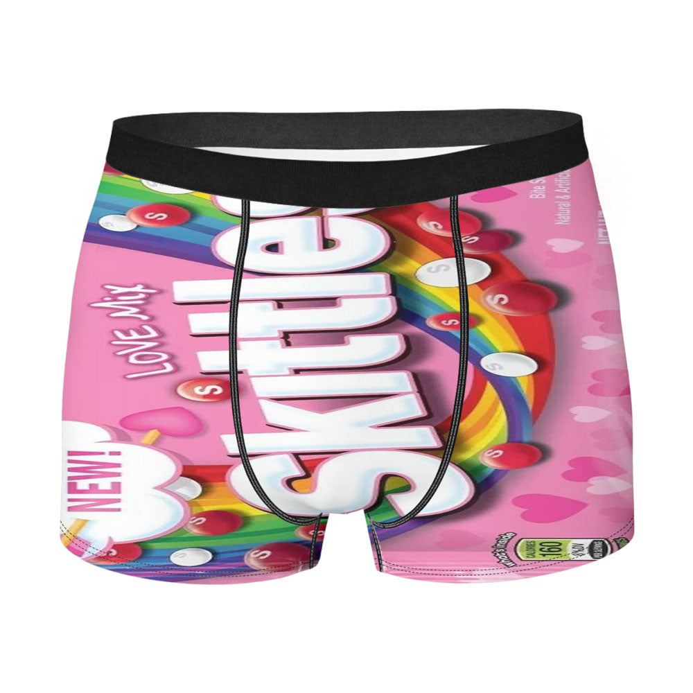 Pink Love Mix Skittles Candy Men'S Boxer Briefs