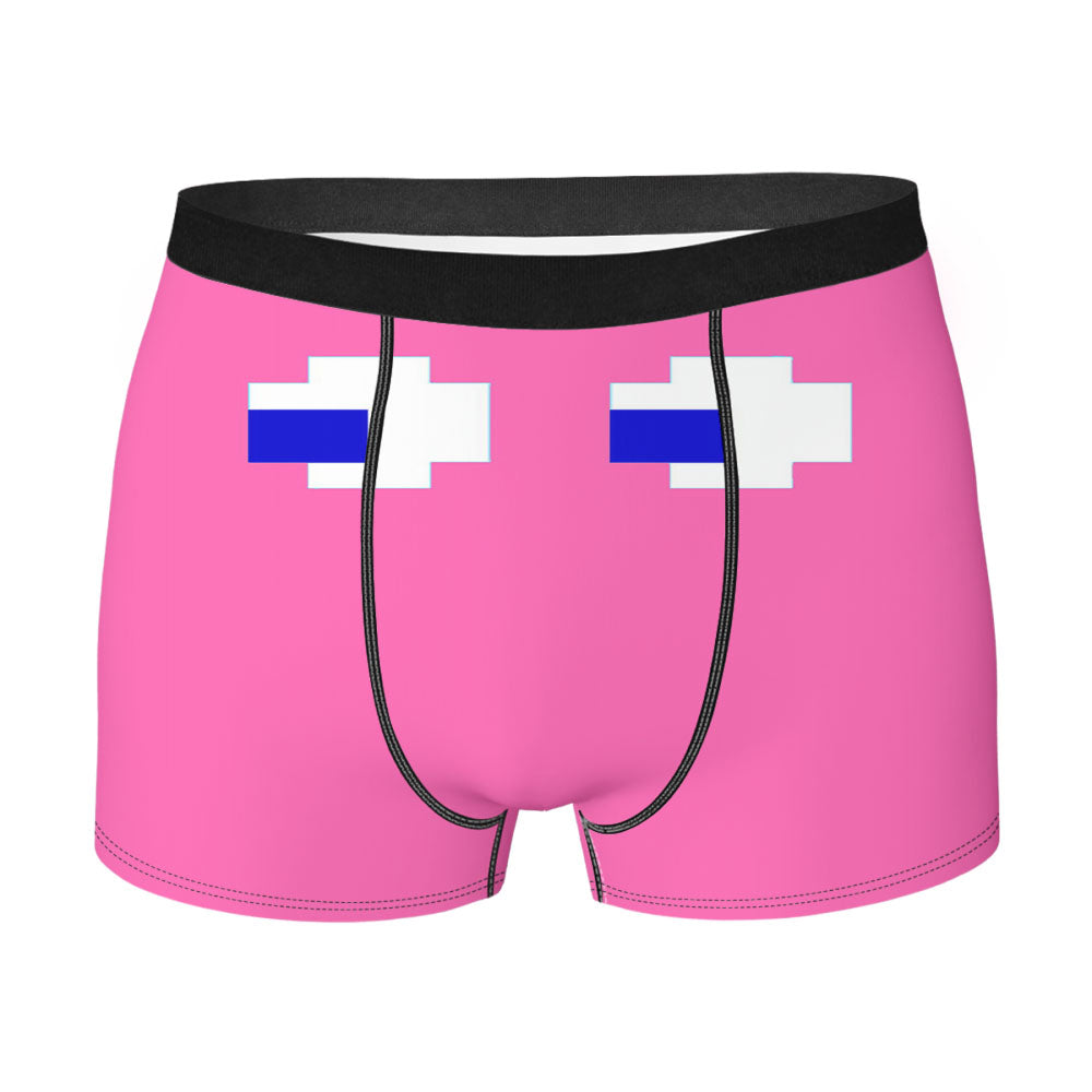 Pink Pacman Inspired Men'S Boxer Briefs