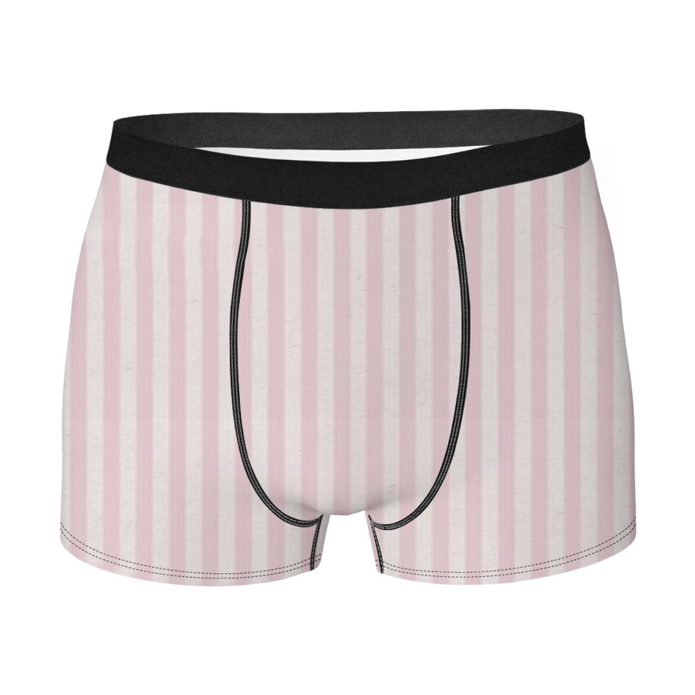 Pink Striped Pattern Men'S Boxer Briefs