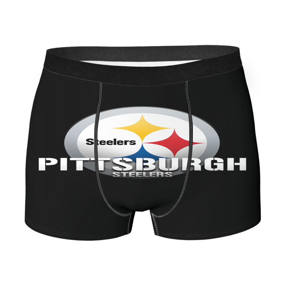 Pittsburgh Steelers Logo Black Men'S Boxer Briefs