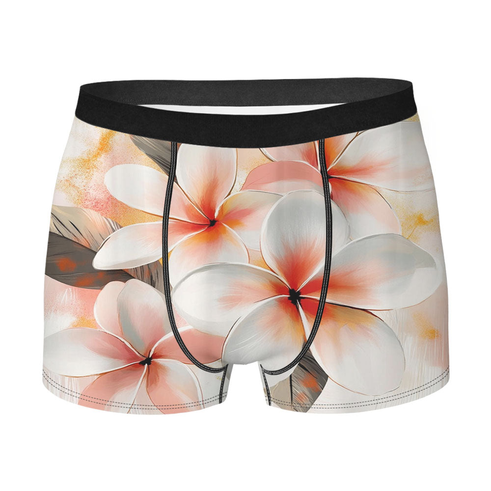 Plumeria Floral Men'S Boxer Briefs