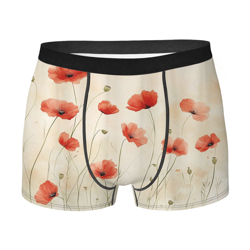 Poppy Flower Men'S Boxer Briefs