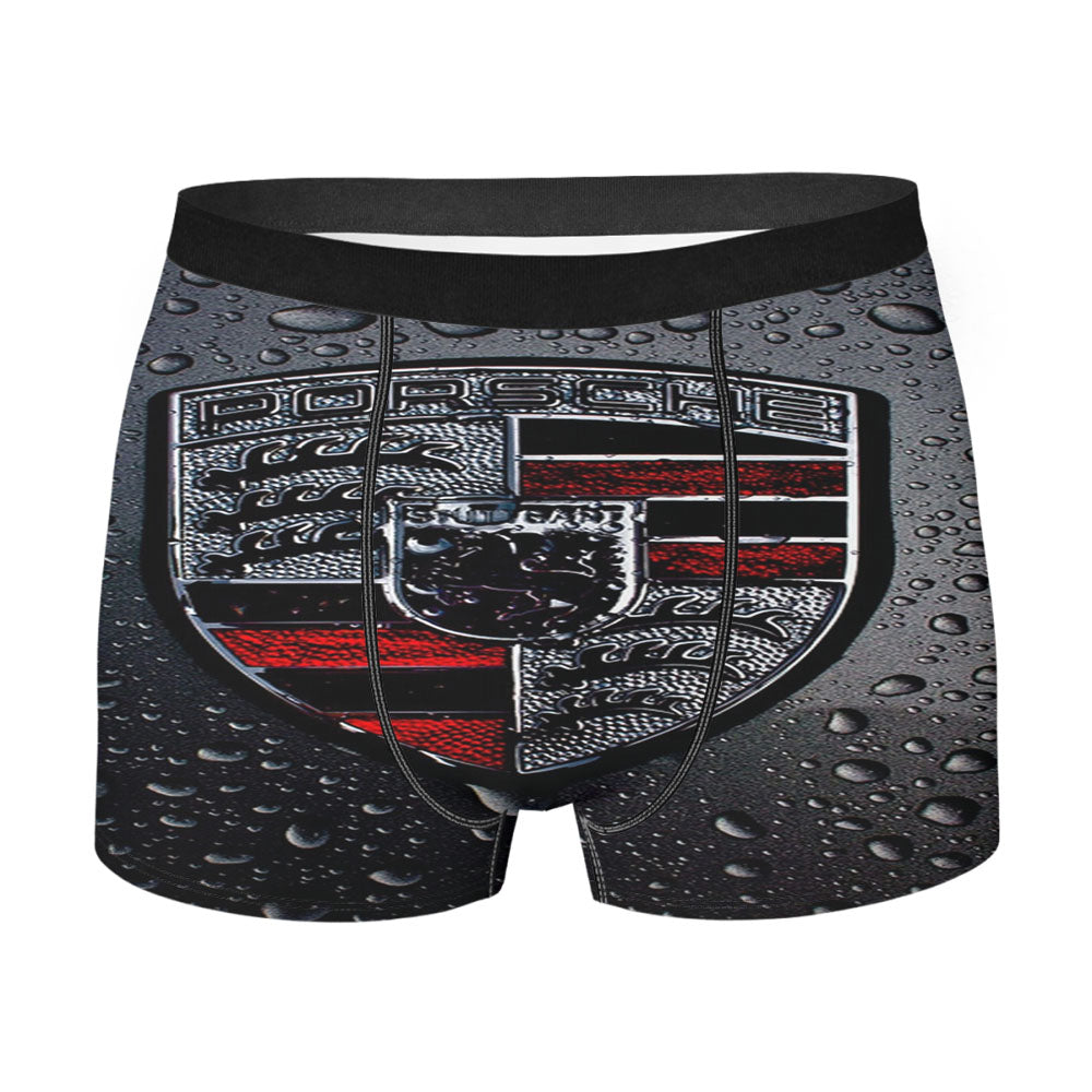 Porsche Black Rain Logo Men'S Boxer Briefs