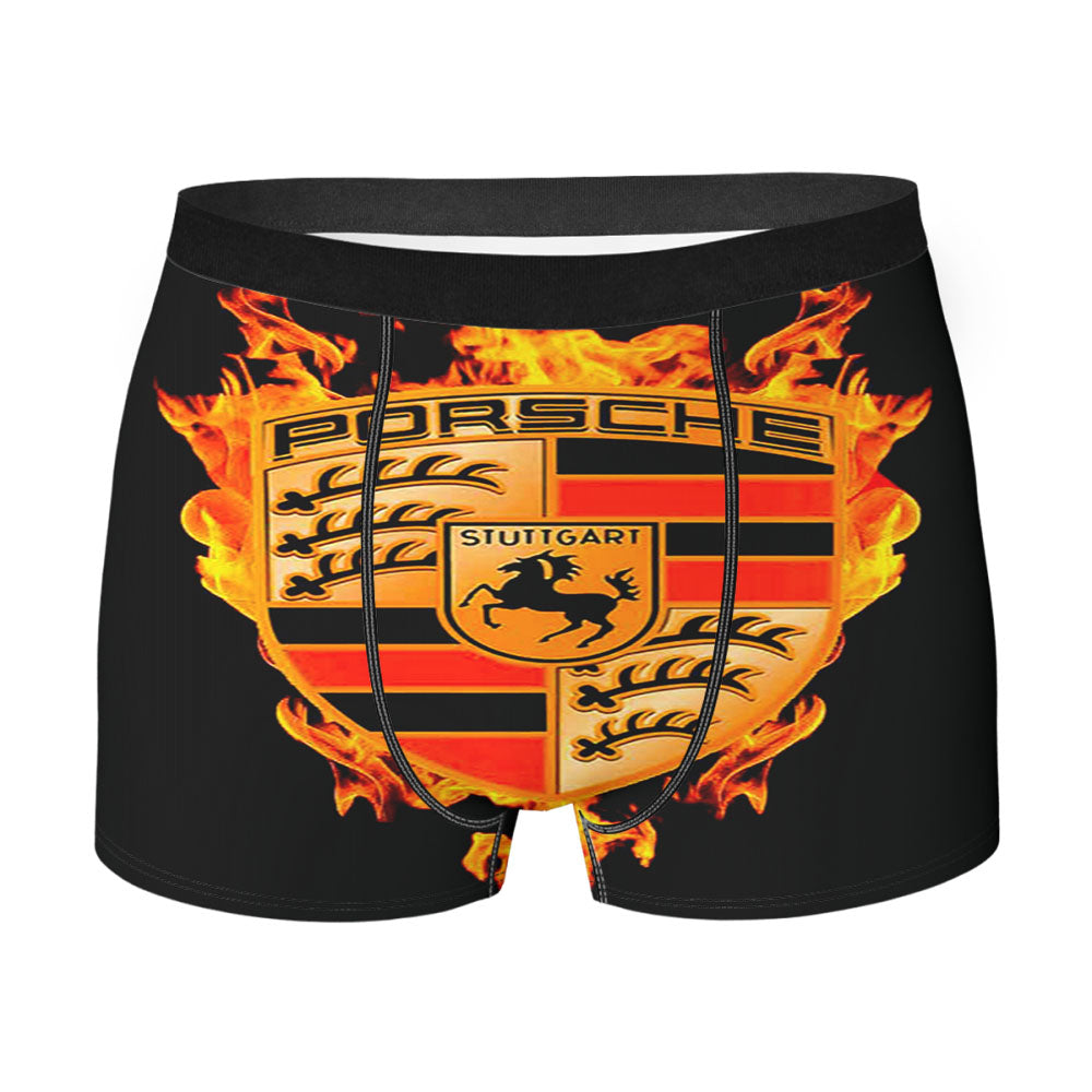 Porsche Logo Decals Fire Men'S Boxer Briefs
