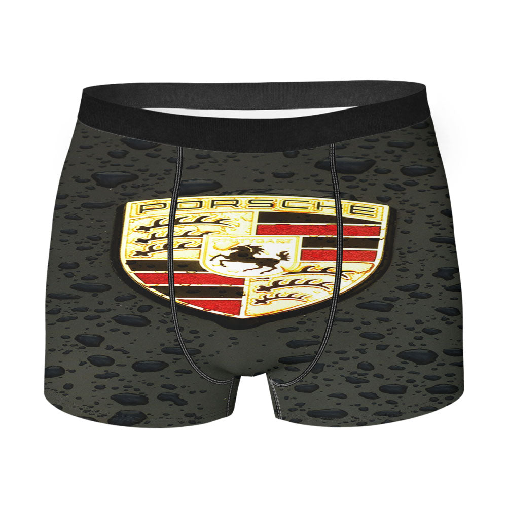 Porsche Logo Emblem Car Illustration Art Dark Men'S Boxer Briefs