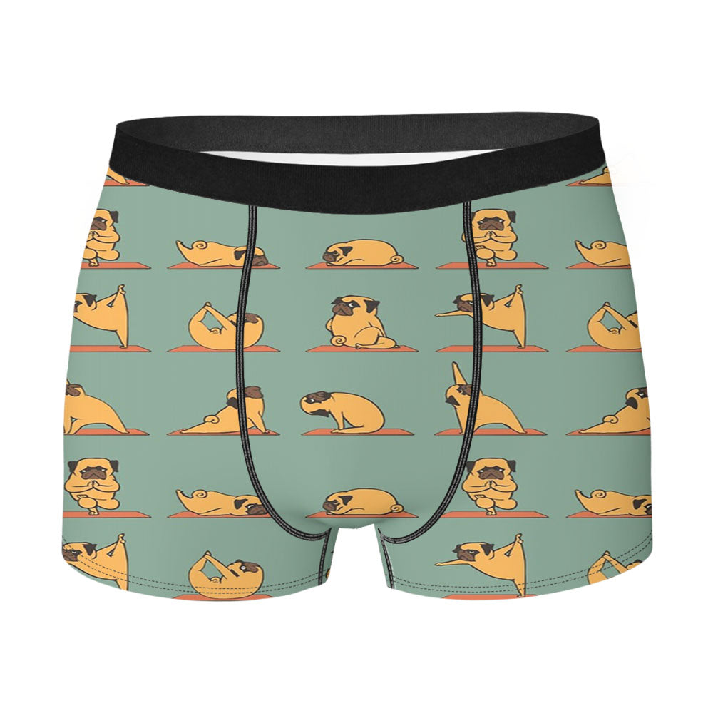 Pug Yoga Pattern Men'S Boxer Briefs