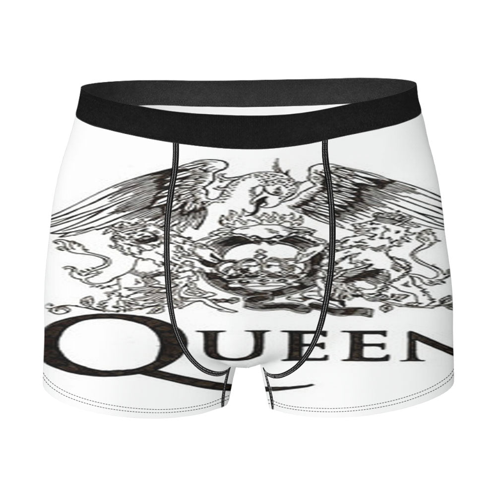 Queen Logo White Men'S Boxer Briefs