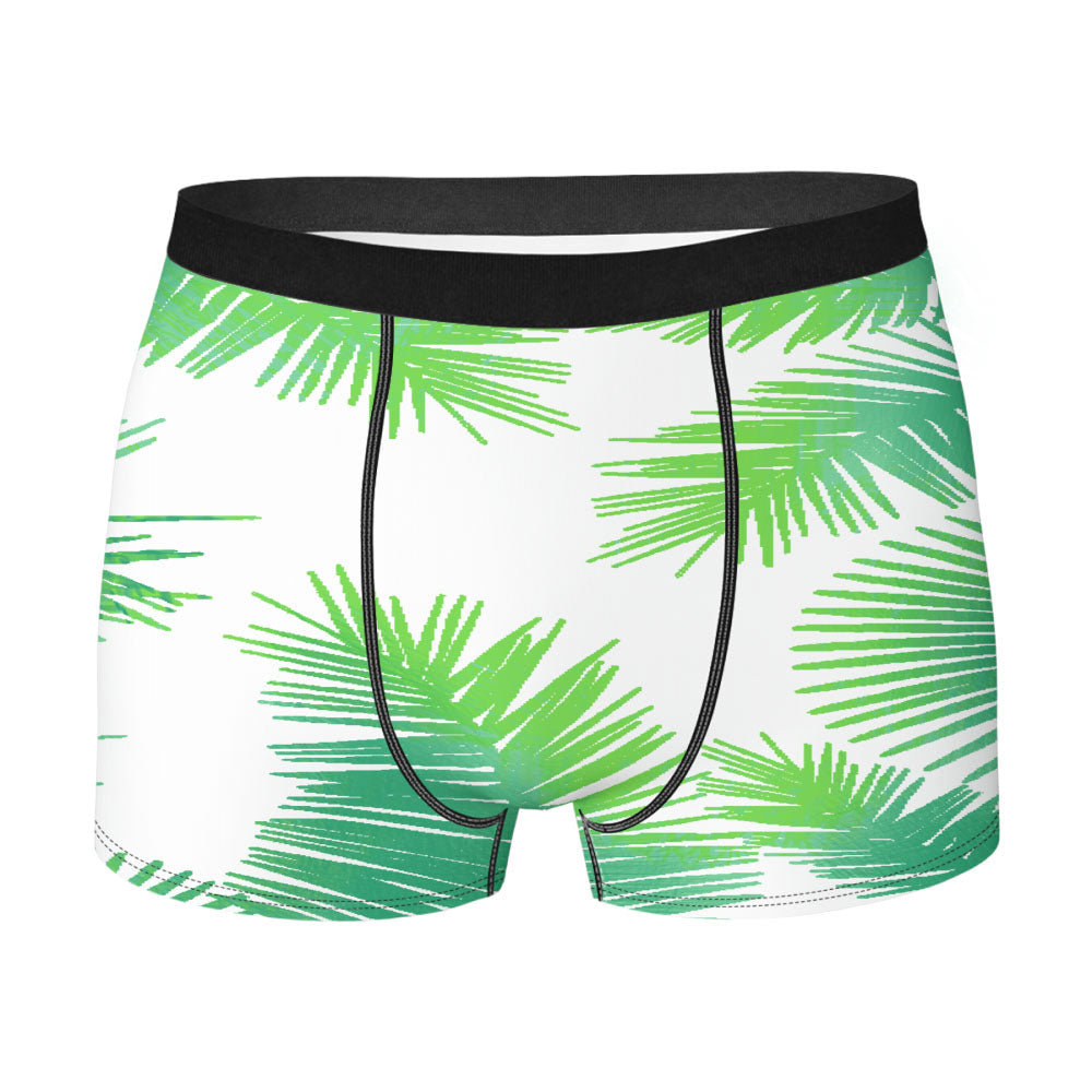 Random Leaves Palm Tropical Pattern Men'S Boxer Briefs
