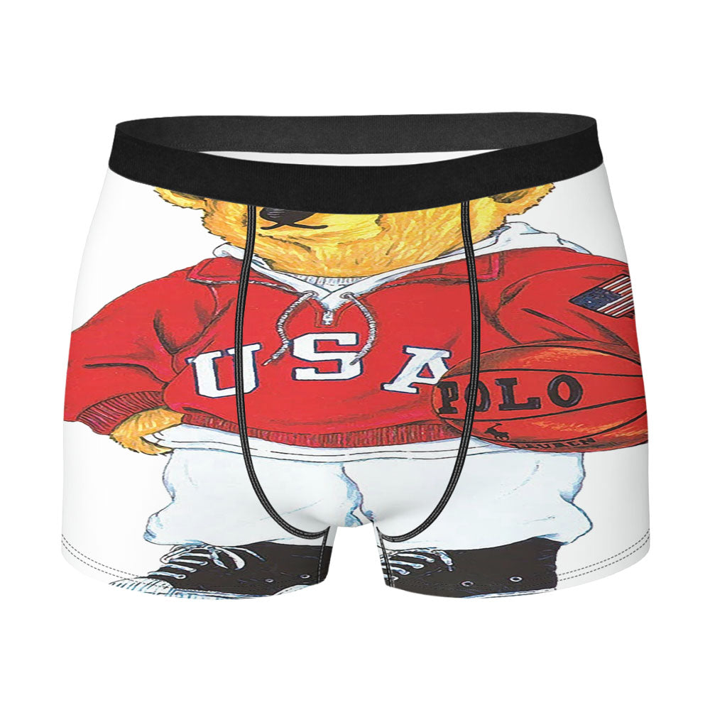 Red Basket Jacket Polo Bear Men'S Boxer Briefs