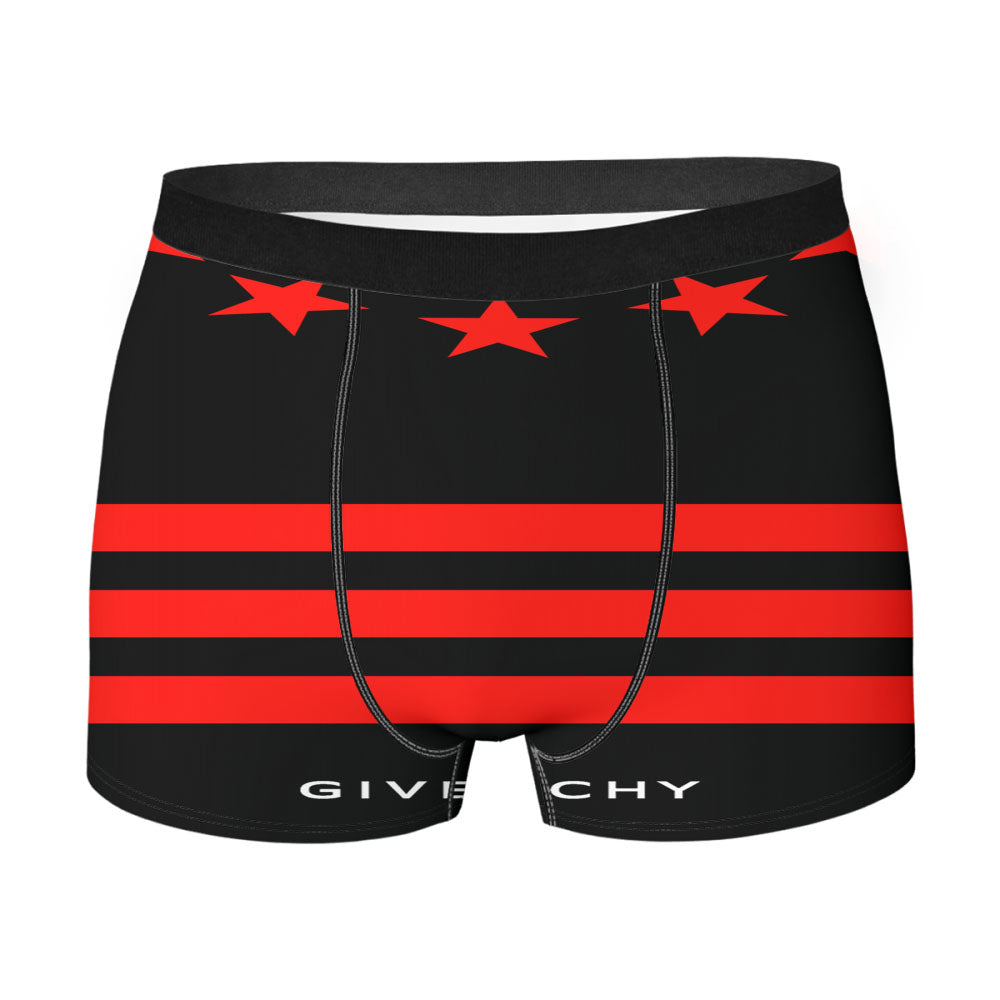 Red Black Givenchy Paris Men'S Boxer Briefs