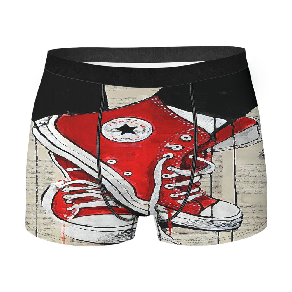 Red Converse Painting Men'S Boxer Briefs