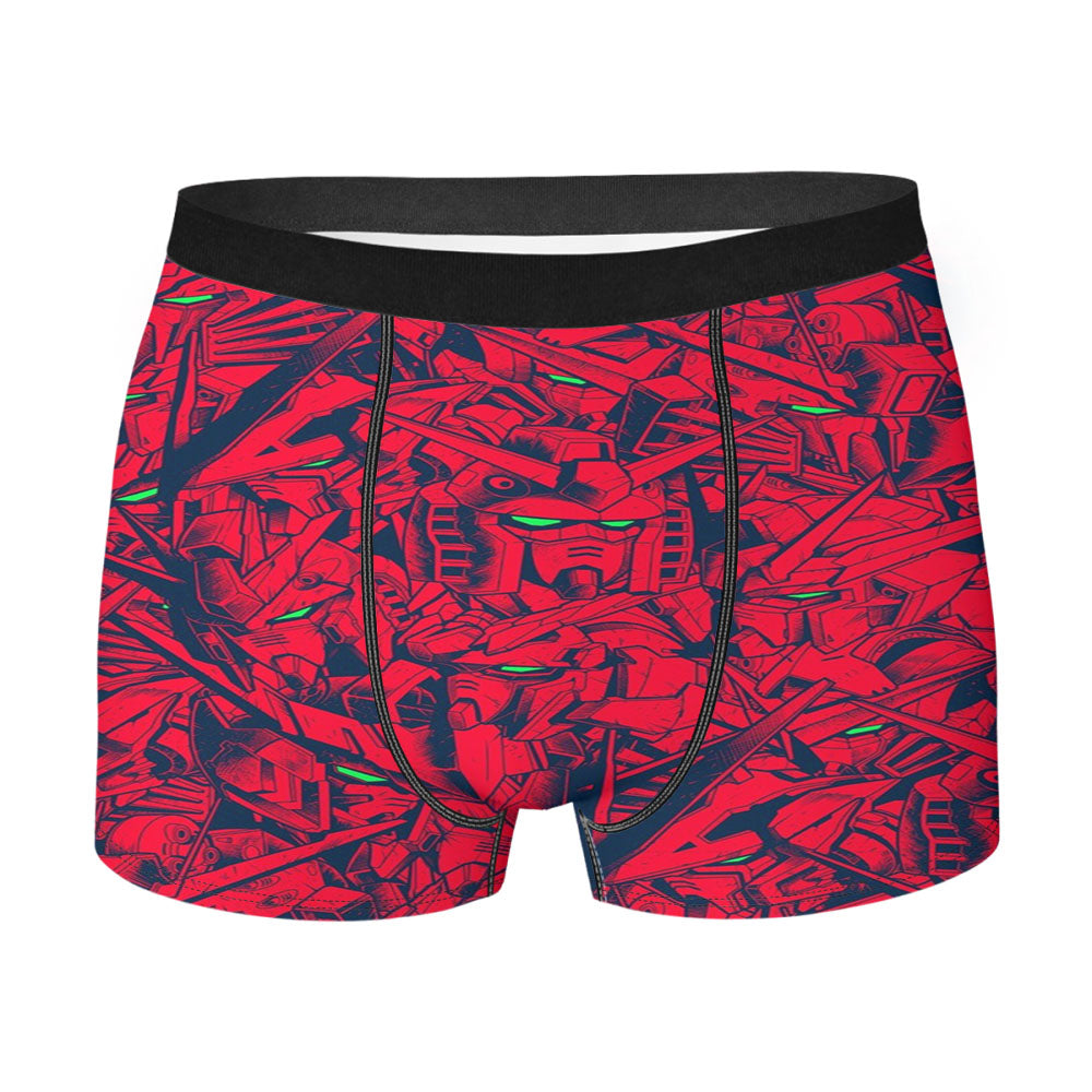 Red Gundam Camo Magenta Men'S Boxer Briefs