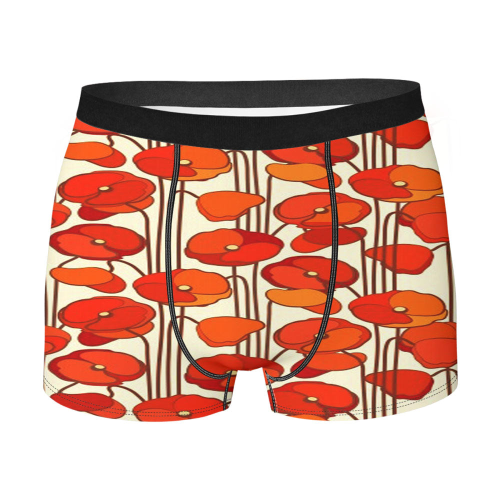 Red Poppy Flower Men'S Boxer Briefs