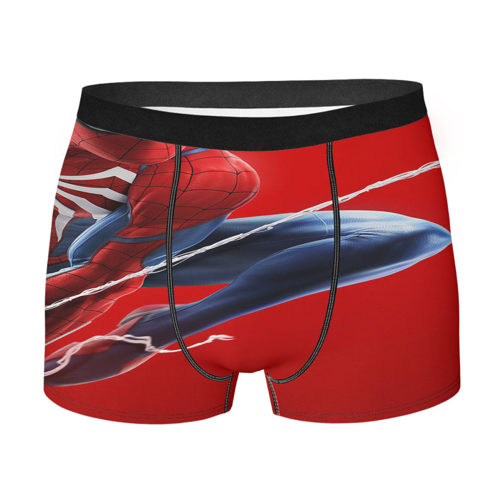 Red Spiderman Red Background Men'S Boxer Briefs