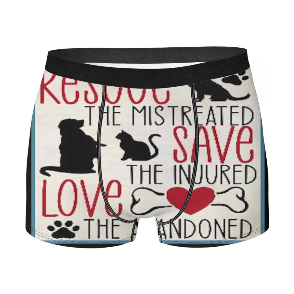 Rescue The Mistreated Men'S Boxer Briefs