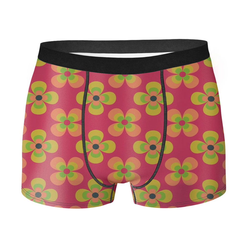 Retro Floral Men'S Boxer Briefs