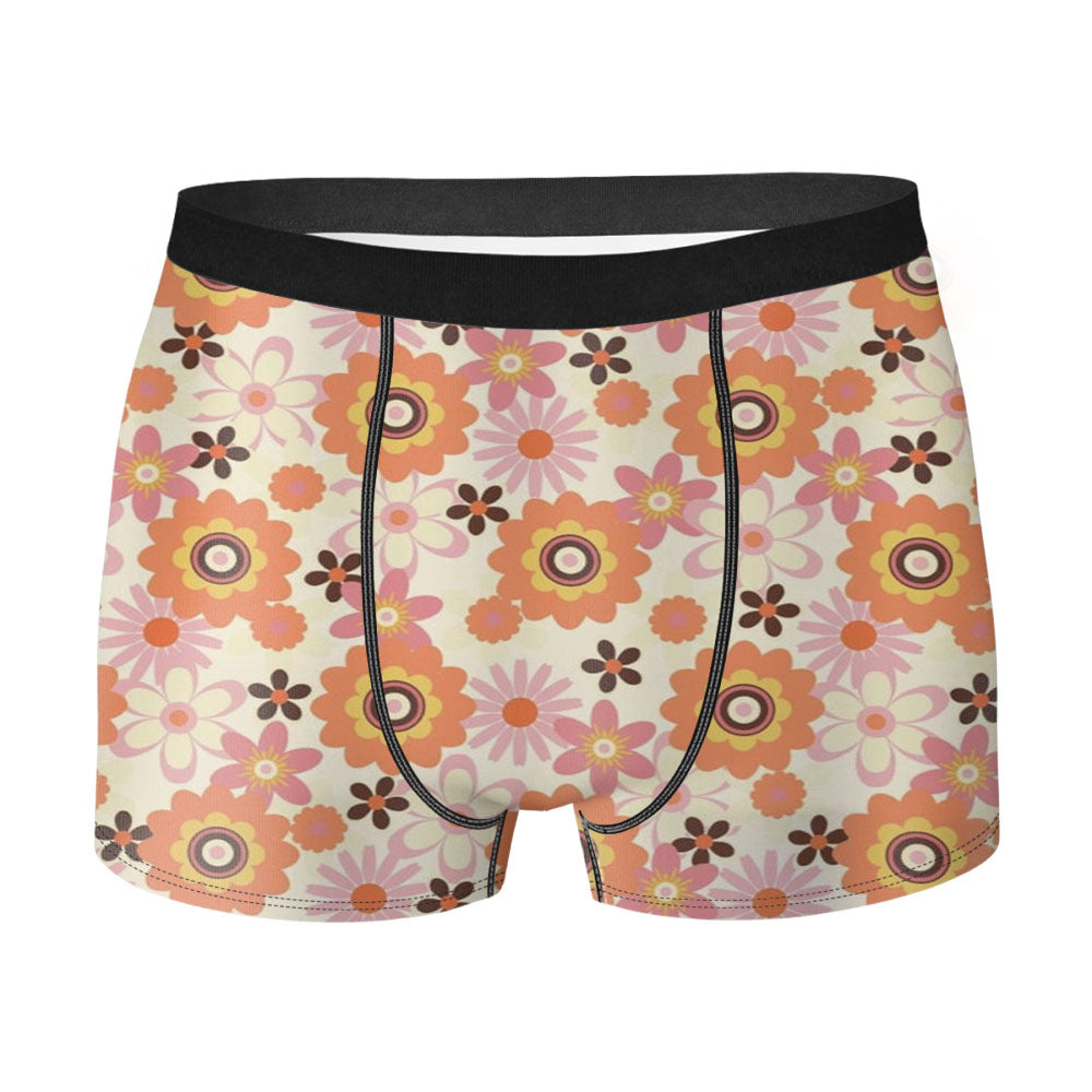 Retro Floral Mid Century Mod Men'S Boxer Briefs