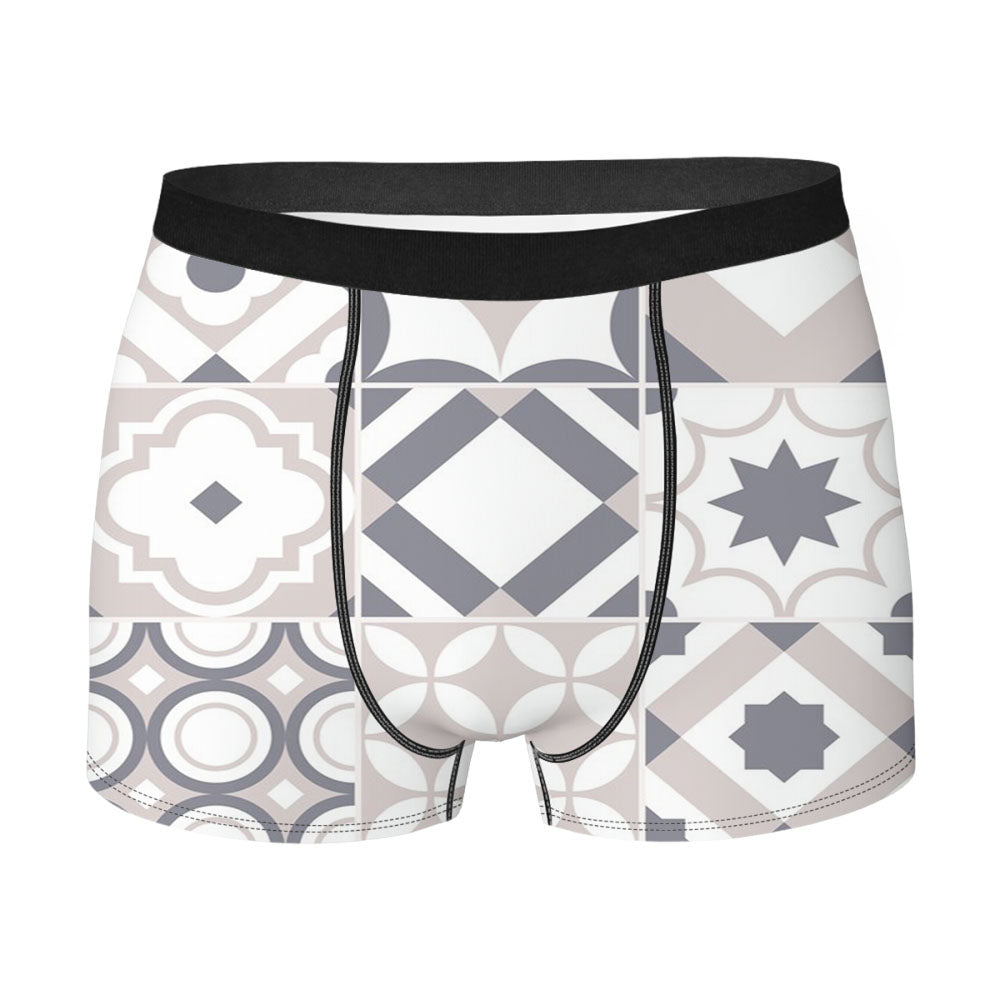 Retro Seamless Tile Pattern Men'S Boxer Briefs