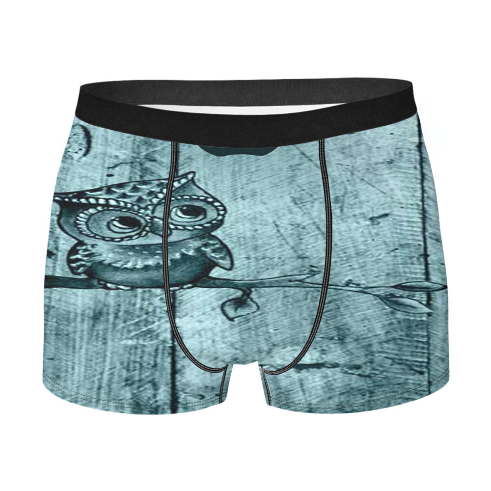 Romantic Owl Men'S Boxer Briefs