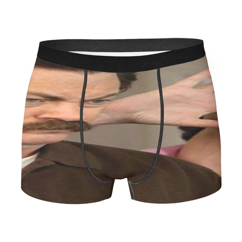 Ron Swanson Mean Look Men'S Boxer Briefs