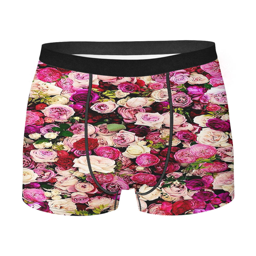 Rose Flower Pattern Men'S Boxer Briefs