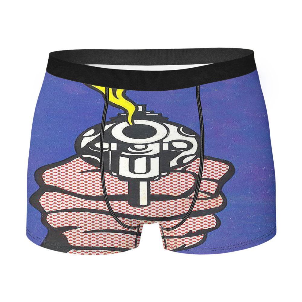 Roy Lichtenstein - Gun In America Men'S Boxer Briefs