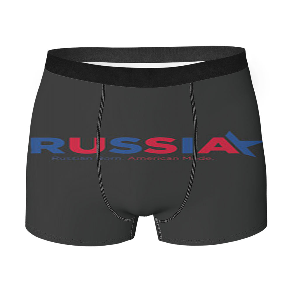 Russia Logo Dark Grey Men'S Boxer Briefs