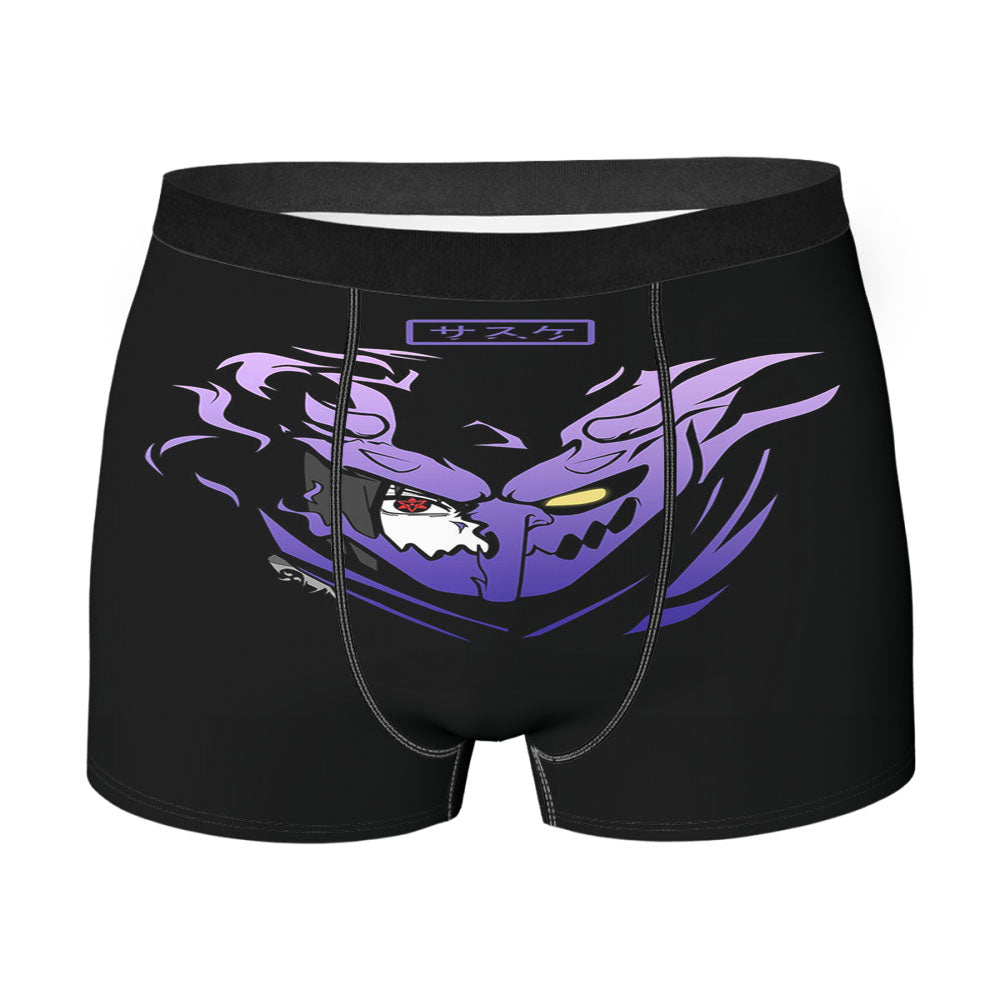 Sasuke Eternal Mangekyou Sharingan Susanoo Anime Men's Boxer Briefs