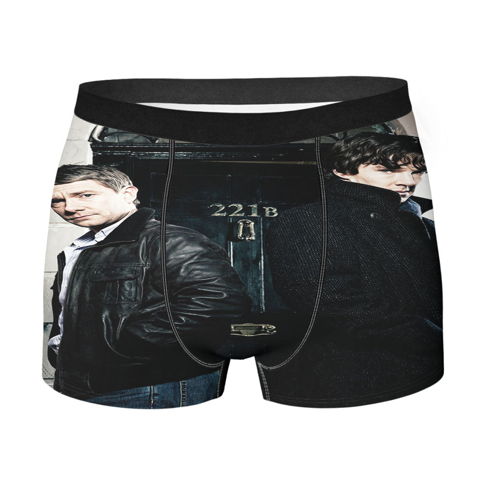 Shield United States President Wood Logo Men's Boxer Briefs