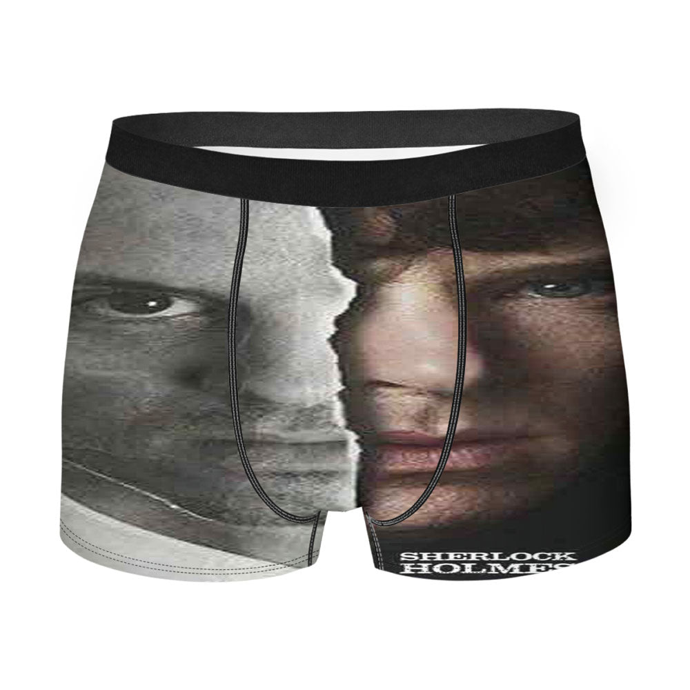 Shin Chan And Friends Blue Pattern Men's Boxer Briefs