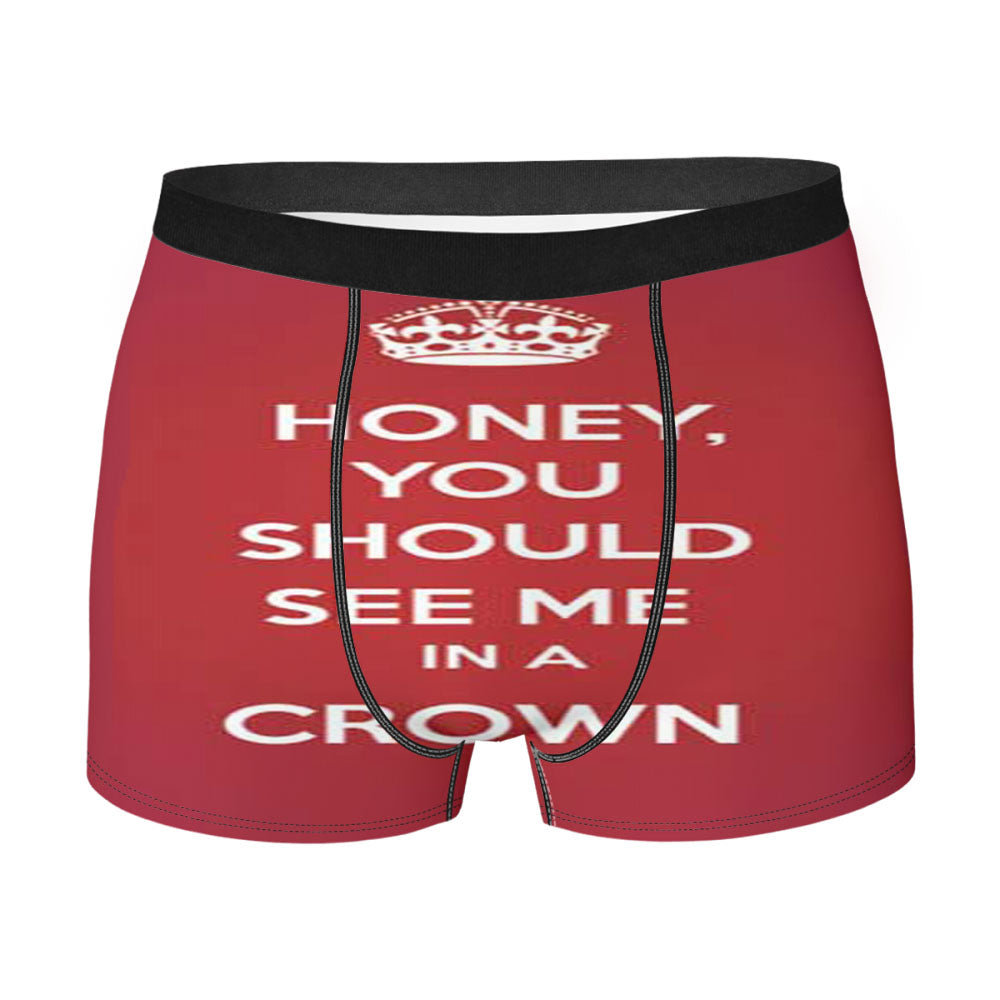 Shin Chan With Pajamas Pattern Collage Men's Boxer Briefs