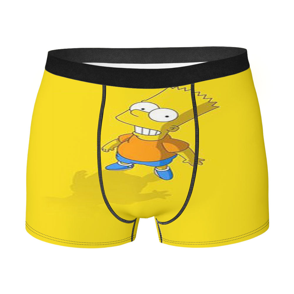 Skull Antler Feather And Flower Men's Boxer Briefs
