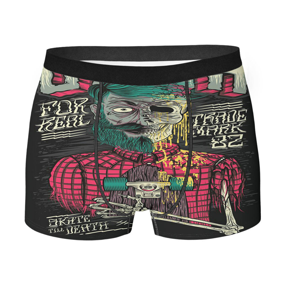 Skull Game Over Men's Boxer Briefs