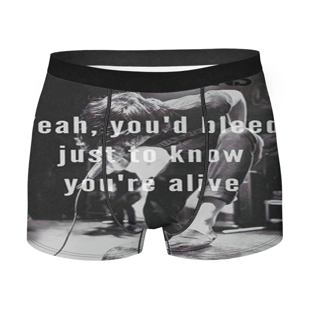 Smoke Blue Red Men's Boxer Briefs