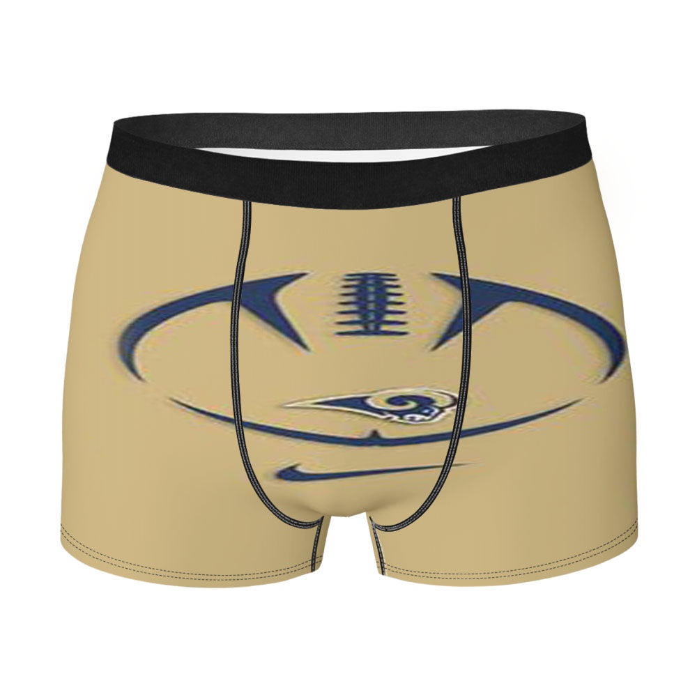 Superman Power Suit Blue Gold Logo Men's Boxer Briefs