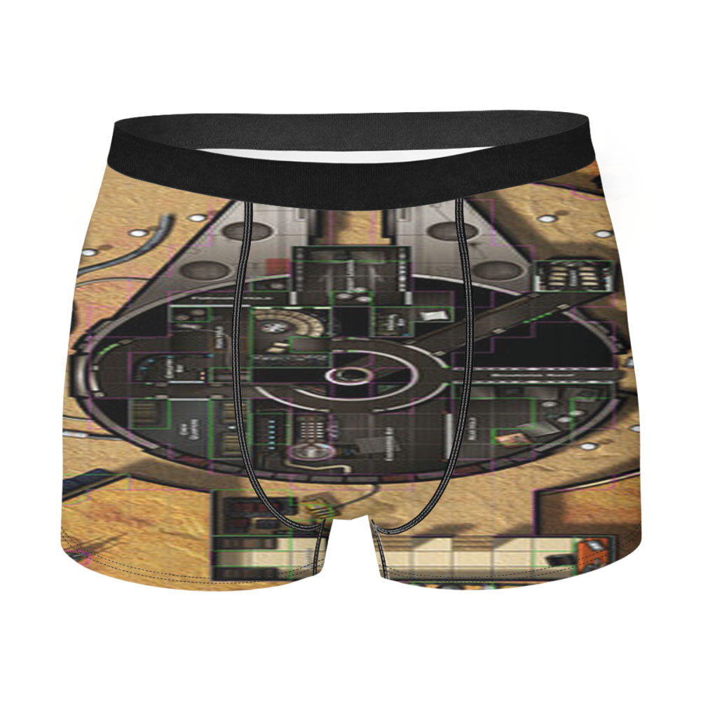Tennessee Titans Nfl Logo Dark Wood Wallpaper Men's Boxer Briefs