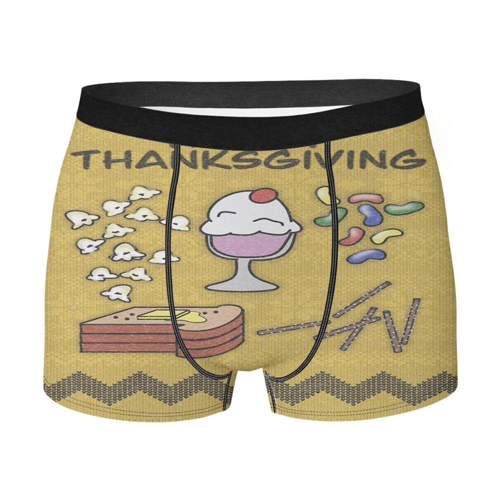 Triangle Pattern Blue Galaxy Men's Boxer Briefs