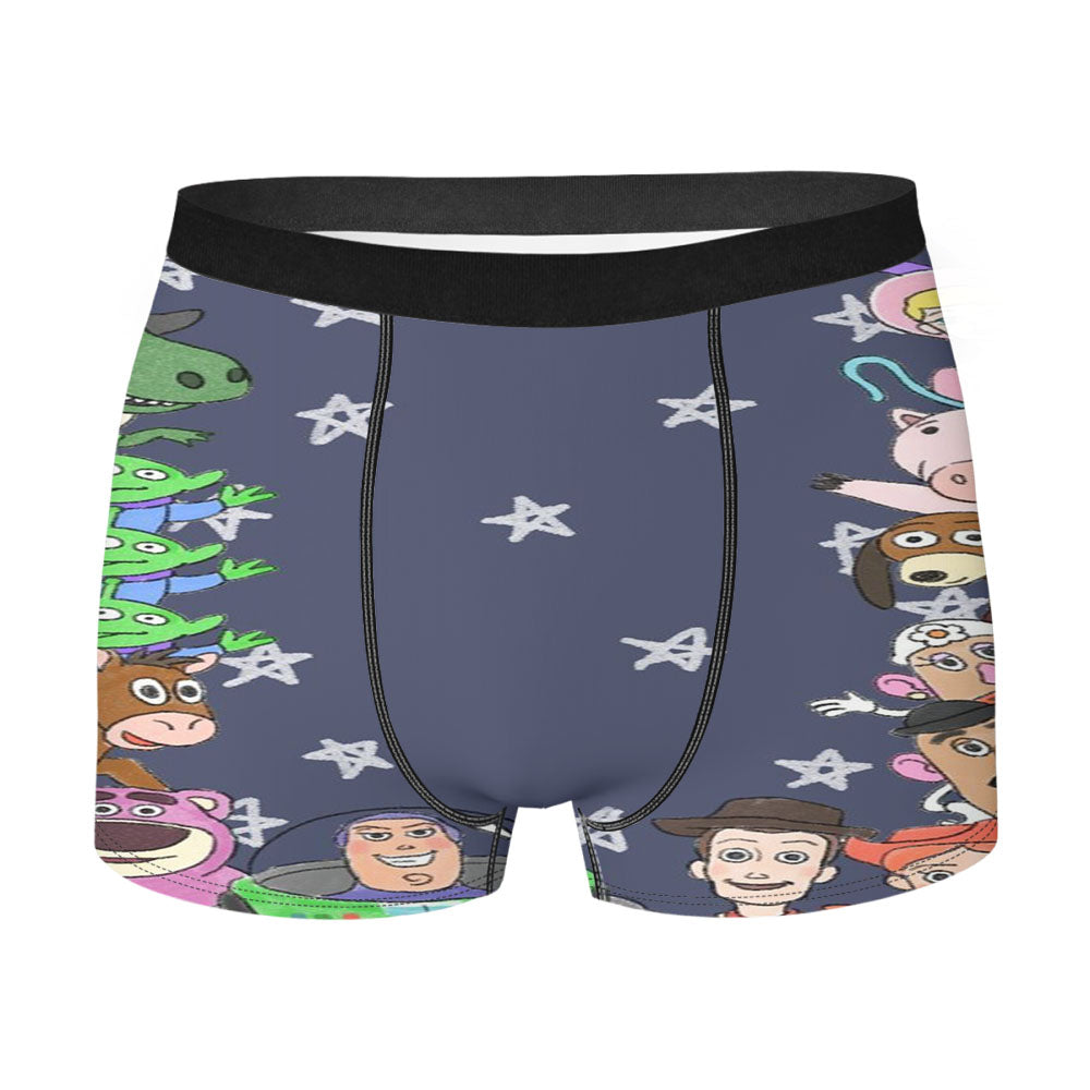 Vintage Style Chicken Shower Curtain Men's Boxer Briefs