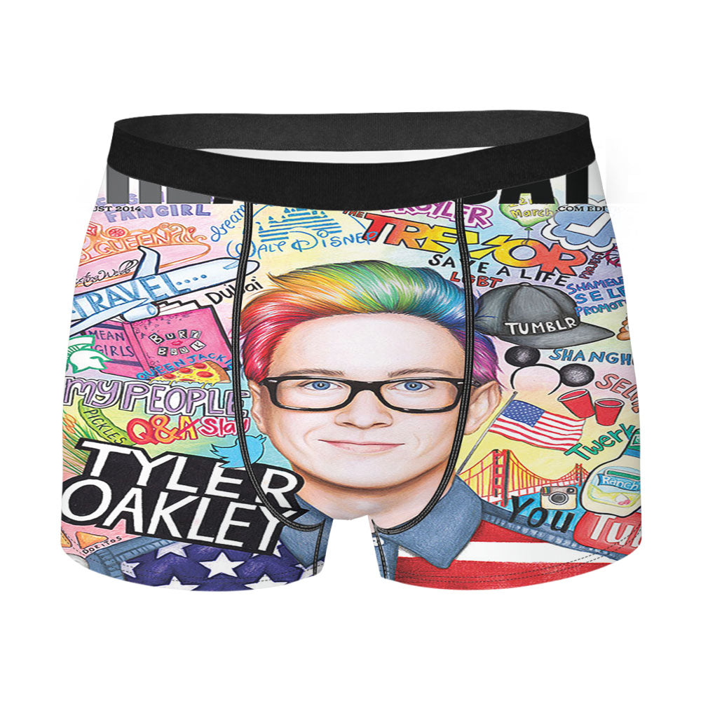 Watercolor Pine Forest Men's Boxer Briefs