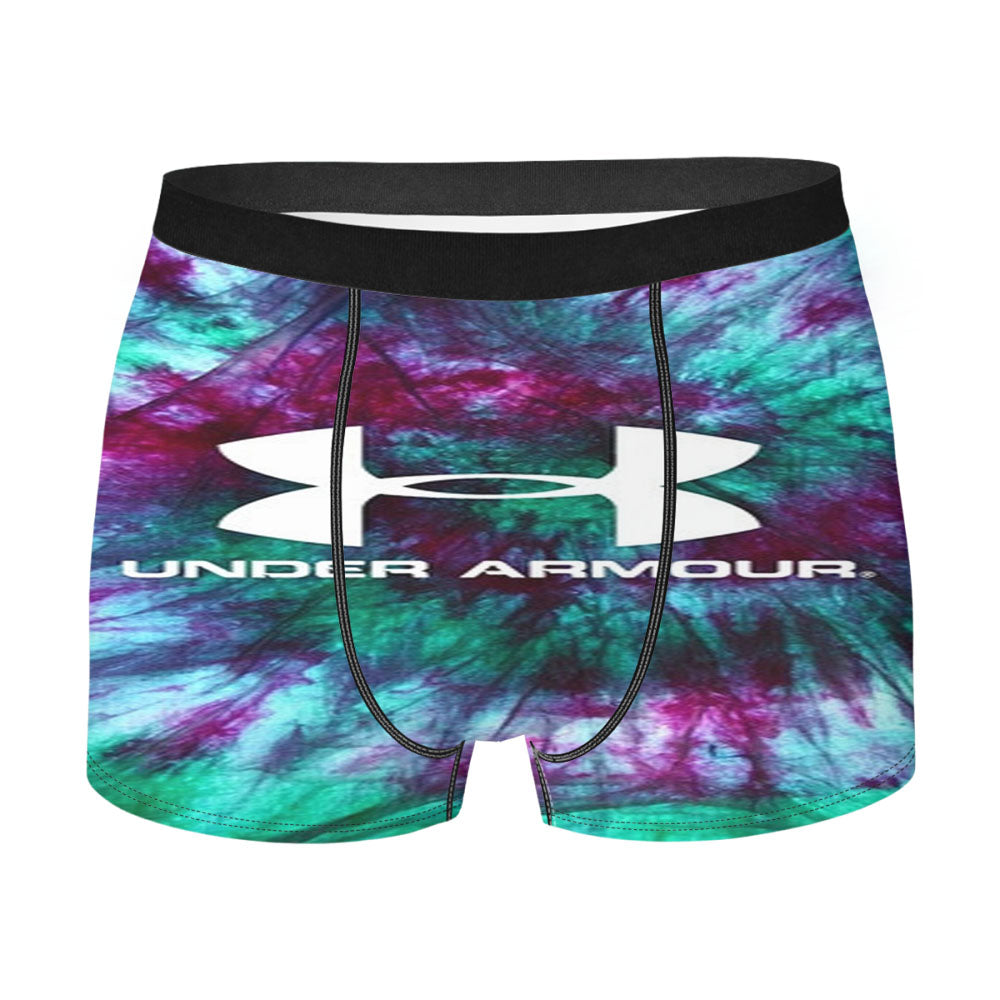 White Black Geometric Triangle Pattern Men's Boxer Briefs