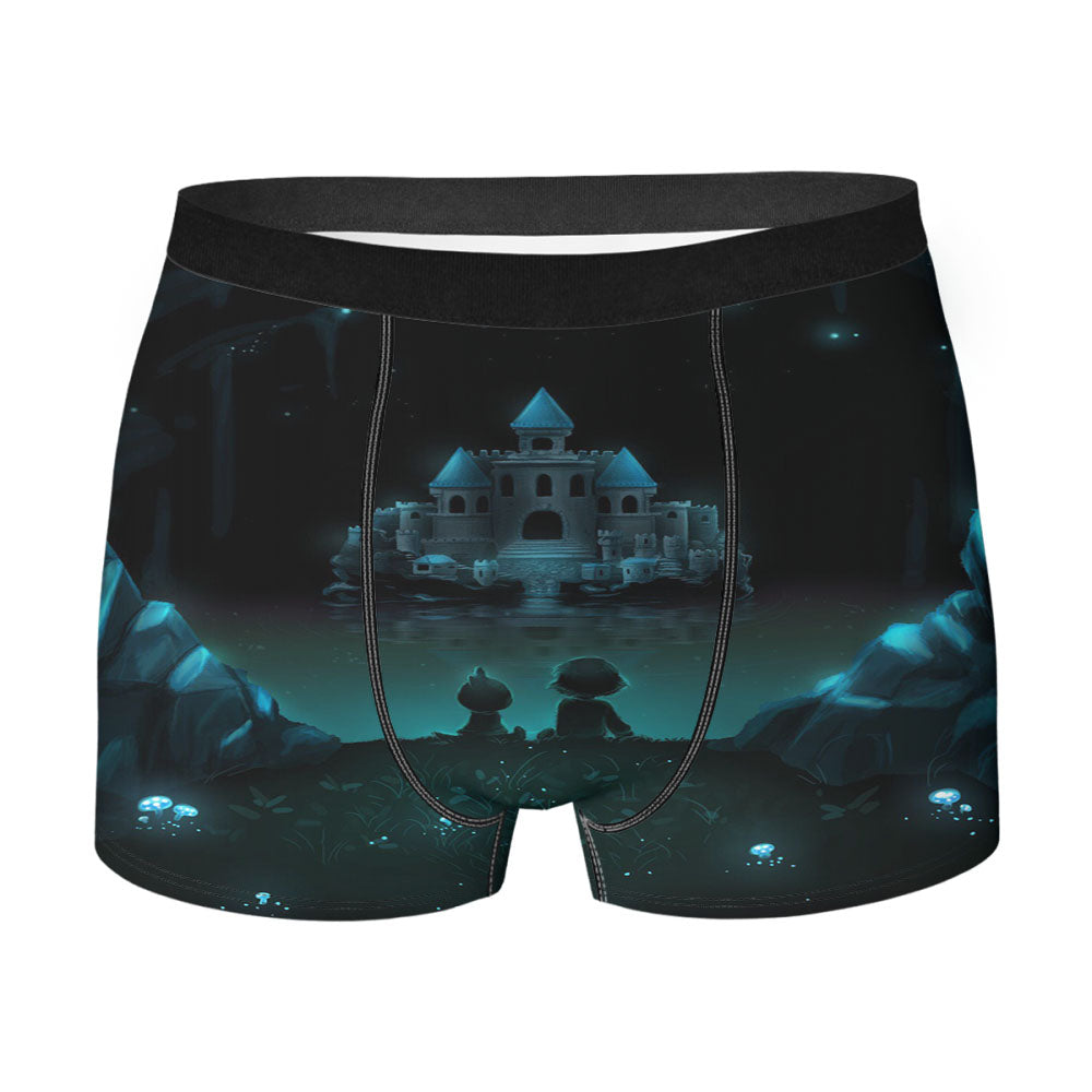 White Line Mask Black Panther Men's Boxer Briefs