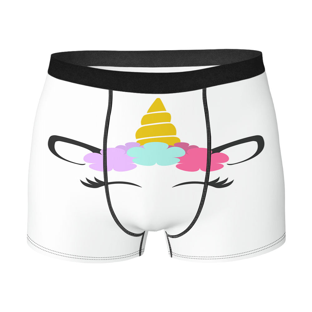 White Zebra Flower Field Men's Boxer Briefs