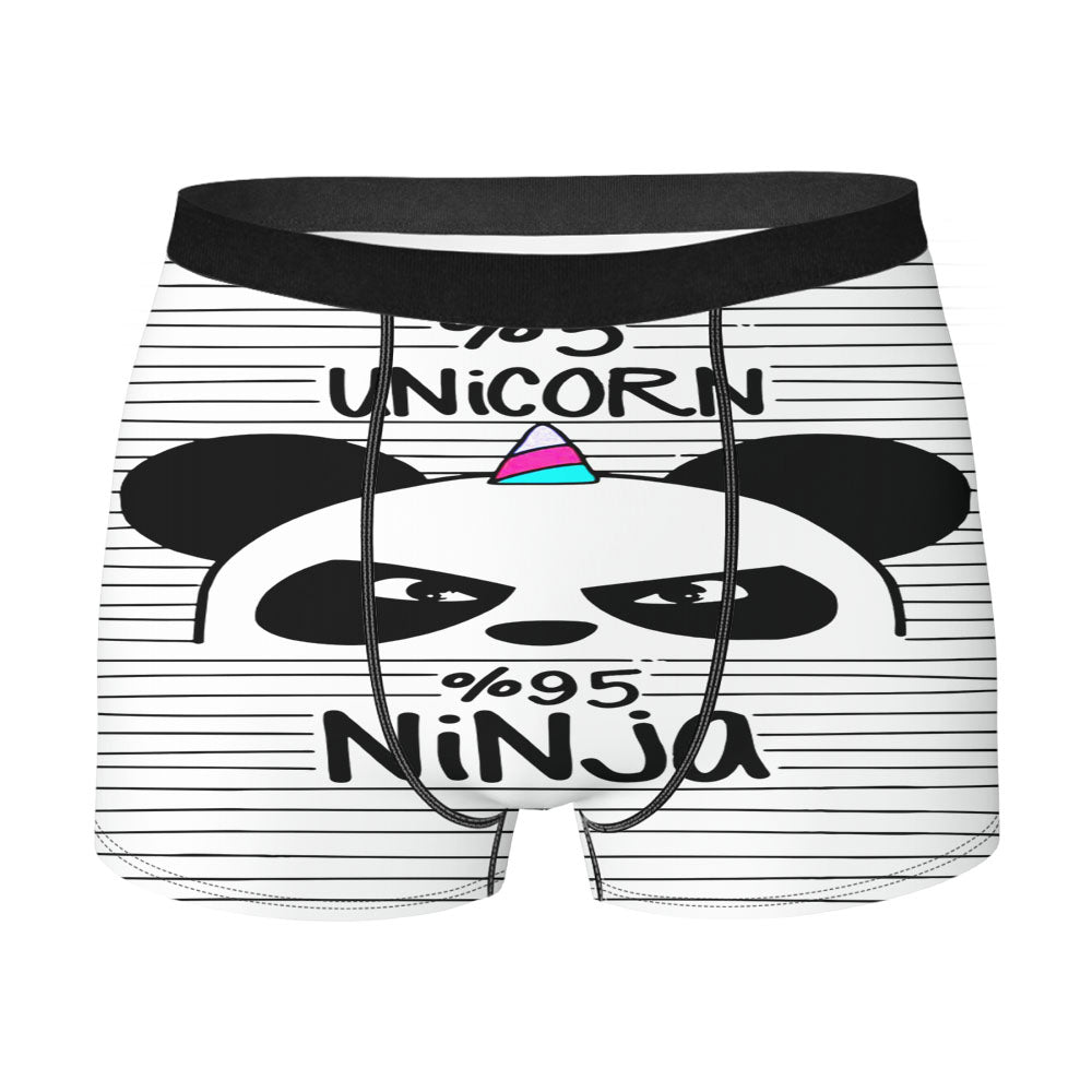 Wolf Aztec Pattern Men's Boxer Briefs