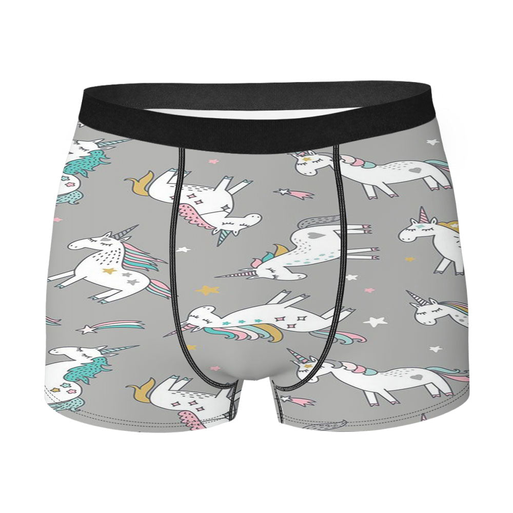 Wolf Red Flower Men's Boxer Briefs