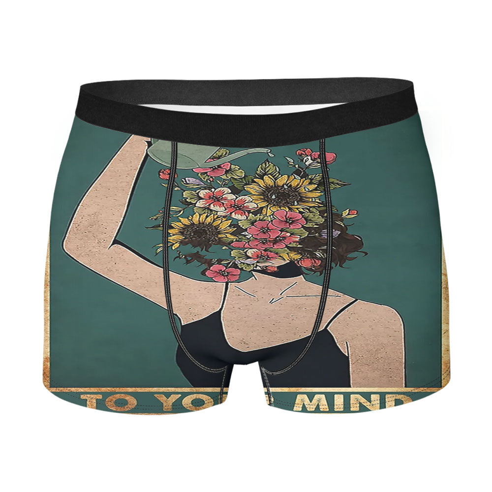 Vintage Be Kind To Your Mind Men's Boxer Briefs