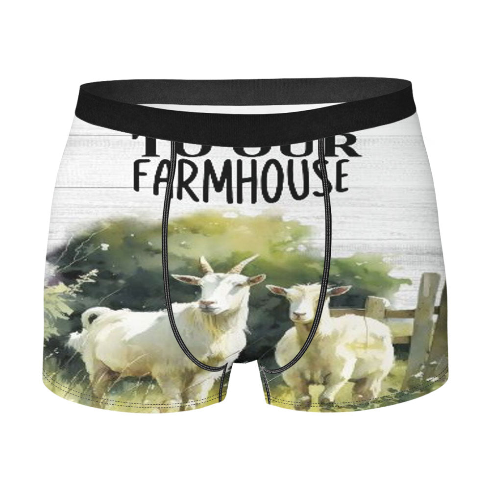 Welcome To Our Farm Goats Men's Boxer Briefs