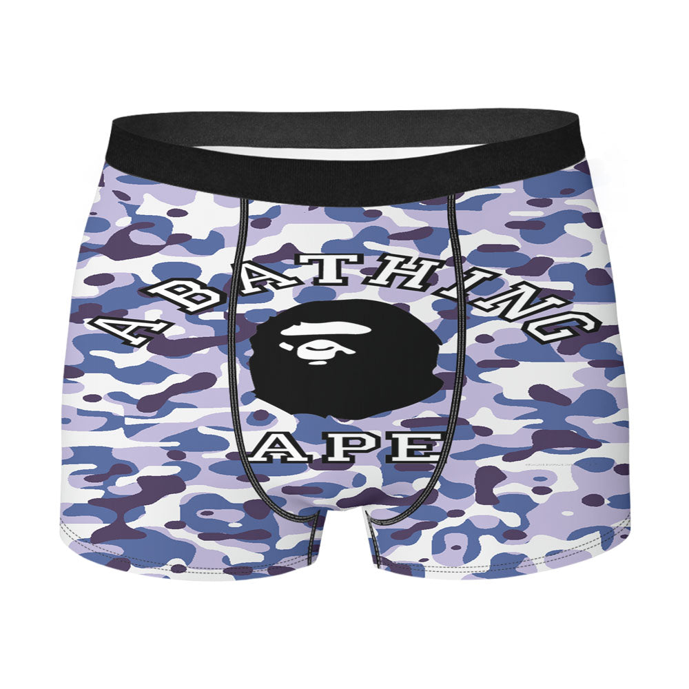 A Bathing Ape Blue Purple Men's Boxer Briefs